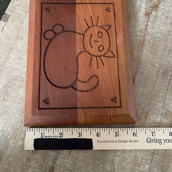 Unique 2 Tone Wood Laser Cut Cat Safe Haven Plaque - Picture 6 of 6